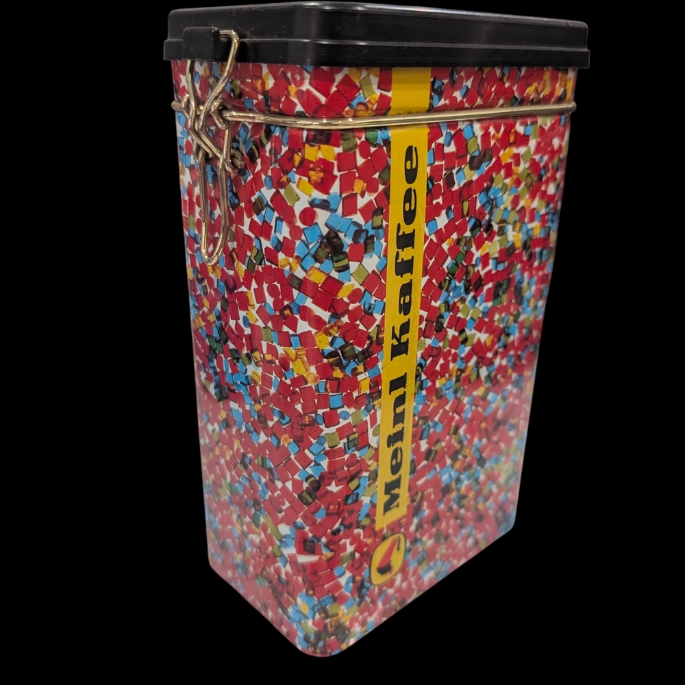 Vintage lithographed Julius Meinl coffee tin canister